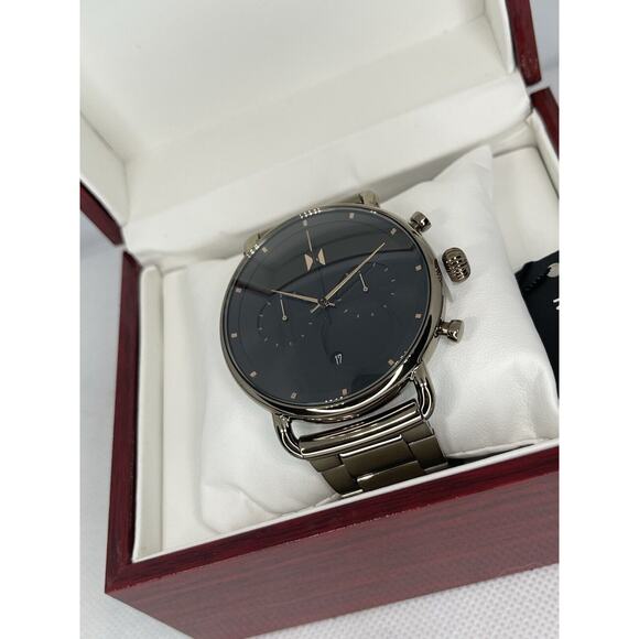 MVMT Mens Stainless Steel Taupe Tone Bracelet Watch 47mm Chronograph Style Sleek - Picture 11 of 16